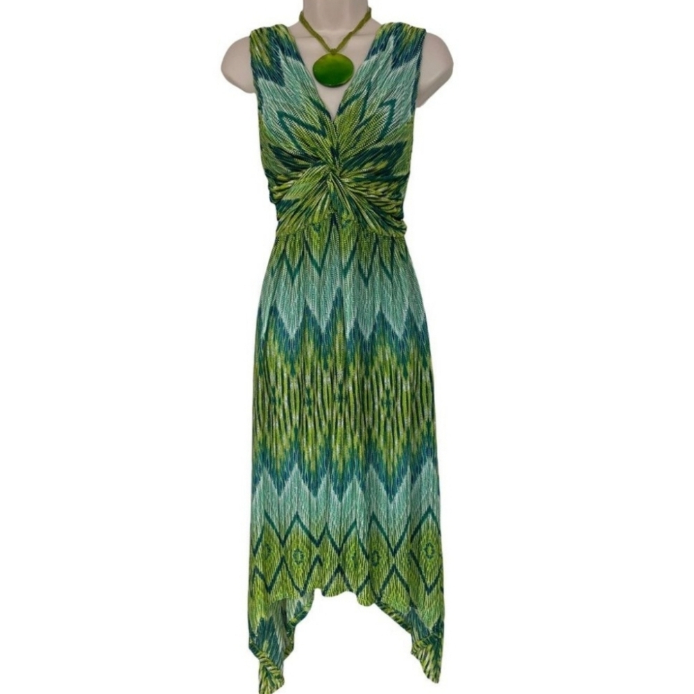 Chico's sz. Small blue/green maxi dress